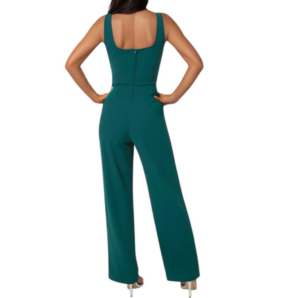 bebe Hunter Green Corset Jumpsuit Size XS - Picture 4 of 10